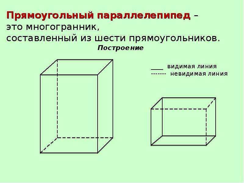 Прямоугольный параллелепипед изображение