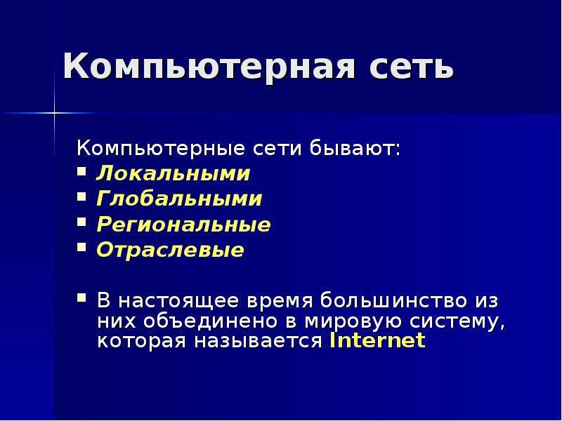 Глобальные компьютерные сети презентация