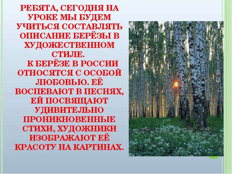 Описать в художественном стиле. Описание березы. Художественное описание березы. Описание русской березы. Описание берёзы сочинение.