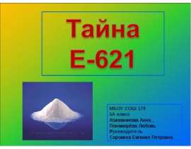 Тайна Е-621