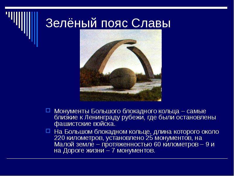 Зеленый пояс славы презентация