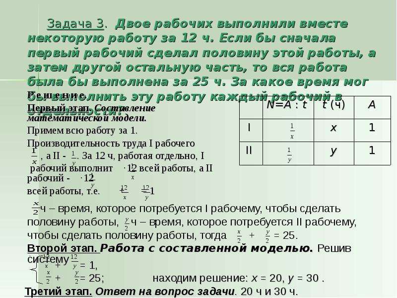 2 рабочих за 2 часа. Задача двое рабочих. Решение задачи первый и второй рабочий выполняют всю работу за. Каждый из двух рабочих. Задачи про бригады рабочих.