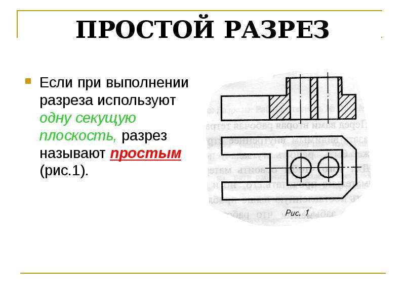 Как называется разрез выполненный на эскизе