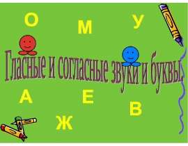 Гласные и согласные звуки и буквы (1 класс)