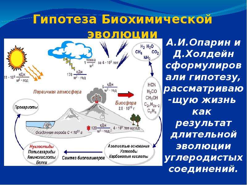 Гипотезы возникновения жизни на земле презентация 11 класс