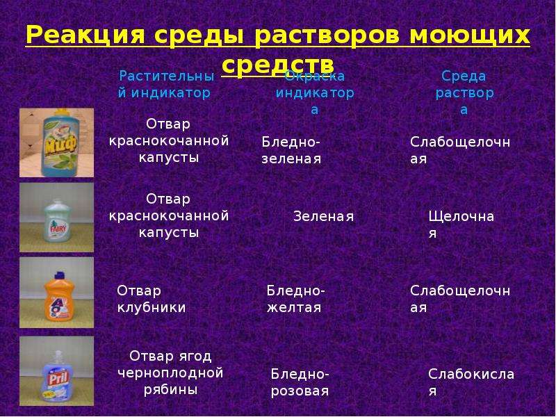 Индикаторы в химии проект