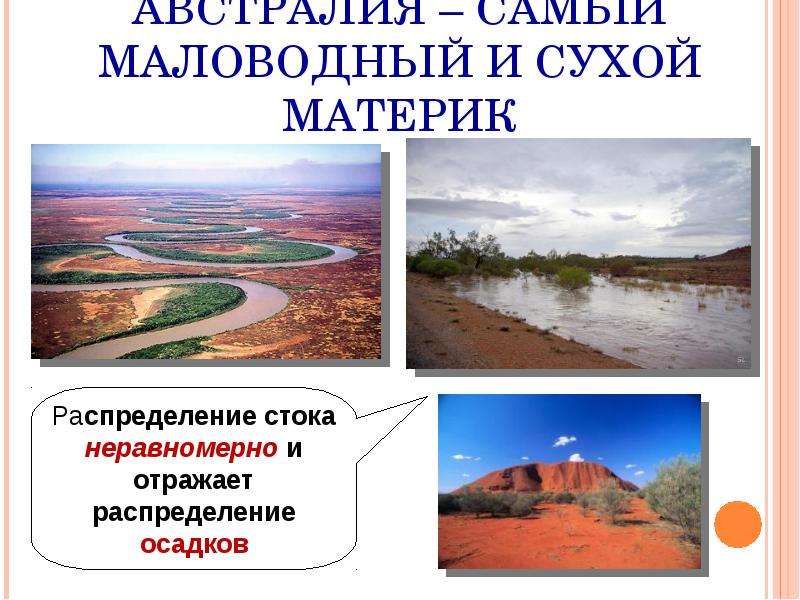 Сухой материк. Почему реки Австралии маловодны. Маловодный период. Почему на Австралии неравномерные осадки.