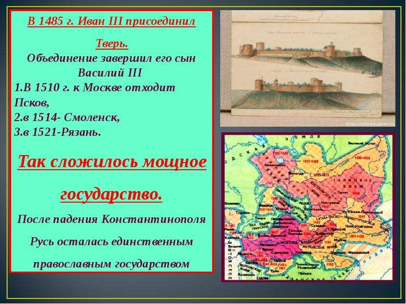 Русское государство во второй половине 15 начале 16 века презентация