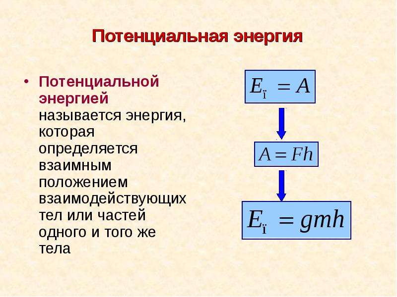 Энергия виды механической энергии 7 класс презентация