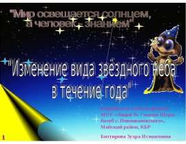 Изменение вида звездного неба в течение года