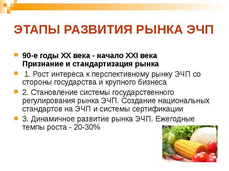 Экологически чистый продукт презентация