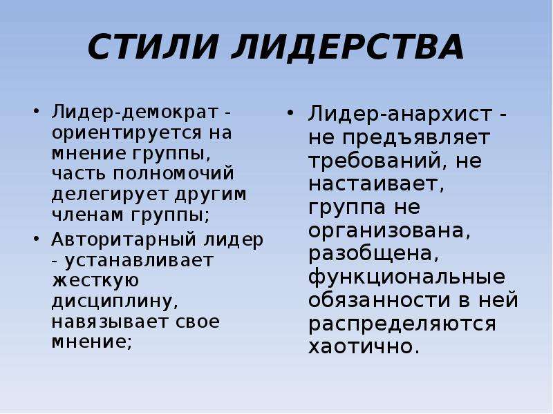 Групповая дифференциация и лидерство презентация 10 класс