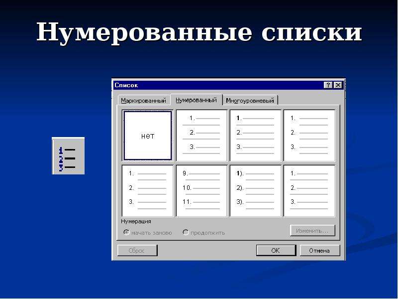 Нумерованный список. Форматирование списков. Нумерованный список в Ворде. Форматирование списков в Word.