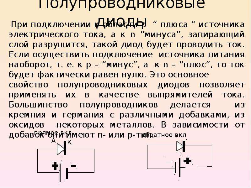 На рисунке изображен идеальный полупроводниковый диод d подключенный к источнику