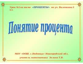 Понятие процента