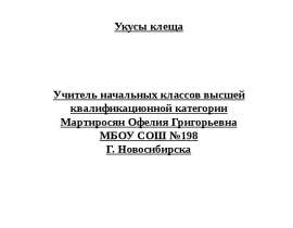 Укусы клеща