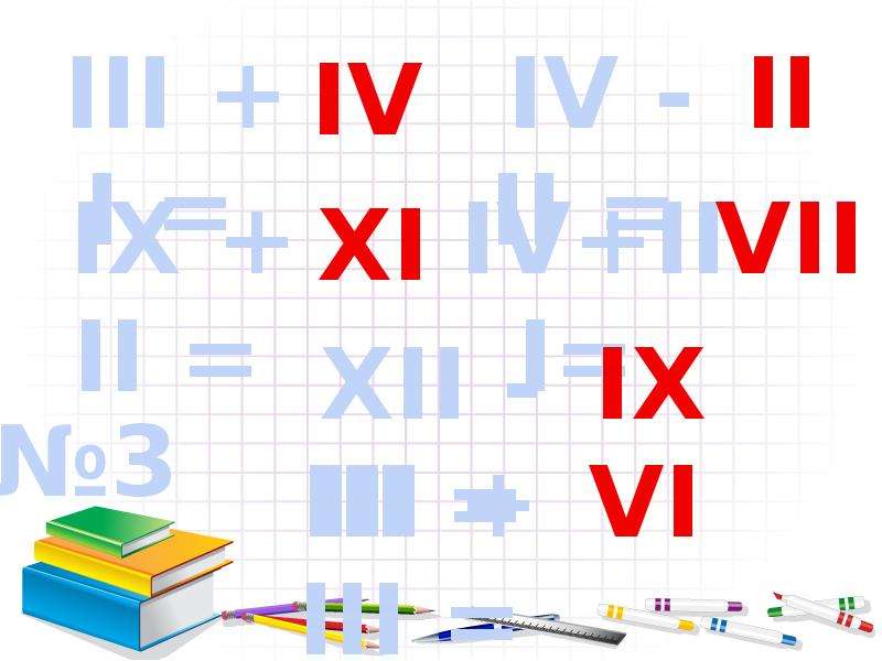 Математика 3 класс римские цифры презентация