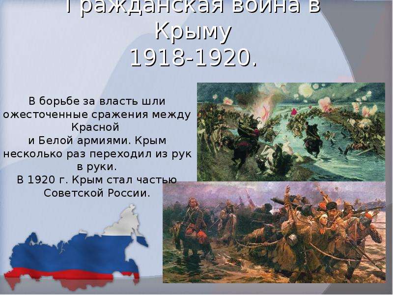 Крымов презентация. Крым Гражданская война 1918-1920. Гражданская война в Крыму. Гражданская война Крым 1920. Война между белыми и красными.