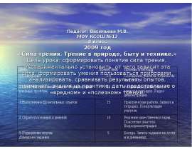 Сила трения. Трение в природе, быту и технике