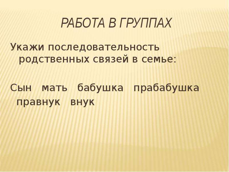 Род и семья исток нравственных отношений 4 класс презентация и конспект