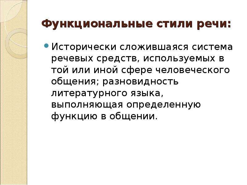 Сообщение Про Функциональные Стили Речи