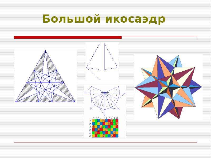 Рисунок икосаэдра по клеточкам