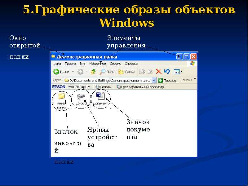 Изображение какой папки является вершиной графического интерфейса операционной системы