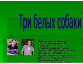 Три белых собаки