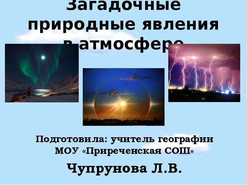 Загадочные природные явления проект по физике 7