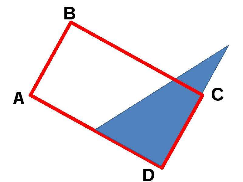 Построение прямоугольника на нелинованной бумаге, слайд 7