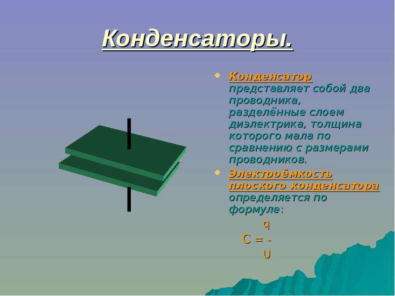 Презентация на тему конденсаторы физика 10 класс