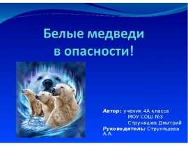 Нашествие белых медведей на человеческое жилье