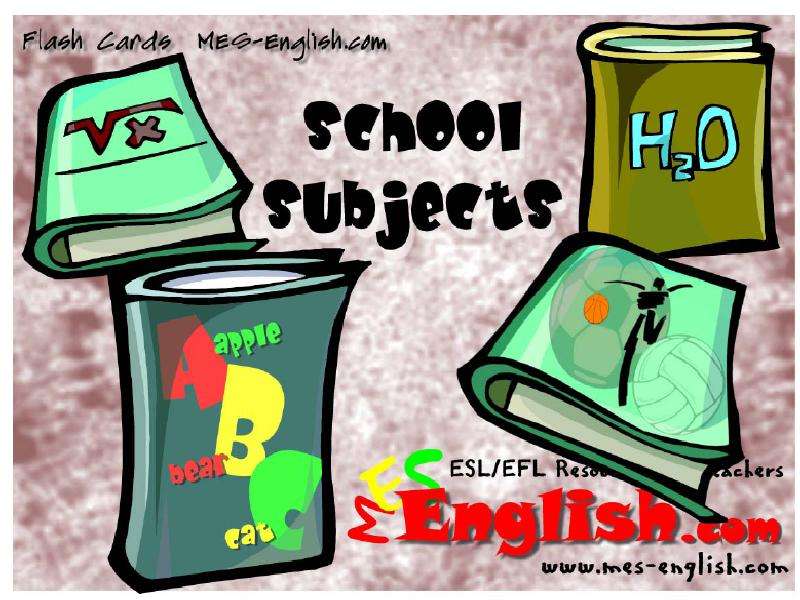 School subjects (Школьные предметы), слайд 4