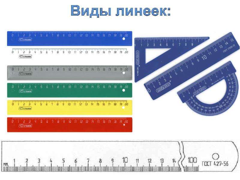 Линейка в презентации