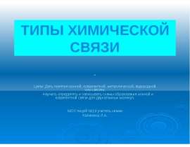 Типы химической связи