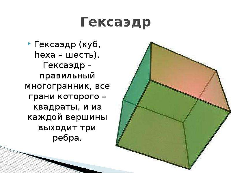 Правильный гексаэдр рисунок