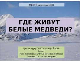 Где живут белые медведи (1 класс)