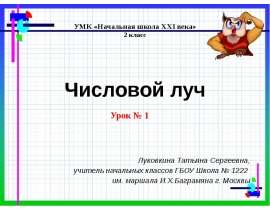 Числовой луч (2 класс)