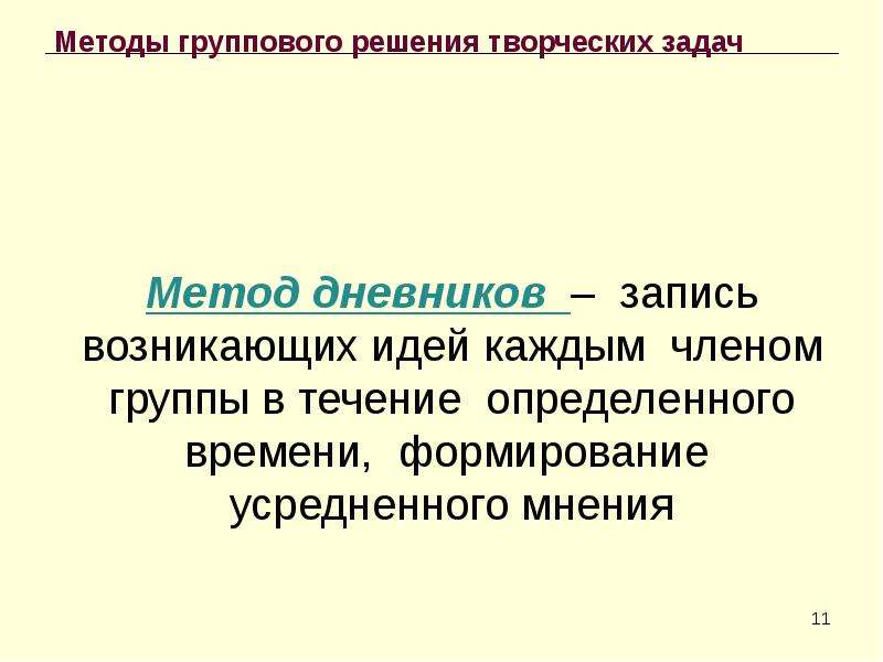 Записать появиться. Методы группового решения творческих задач. Метод Дневников. Метод Дневников (журналов). Методика дневник.