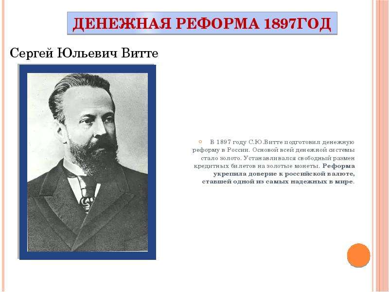 Денежная реформа Витте 1897. 1897 Год реформа Витте.