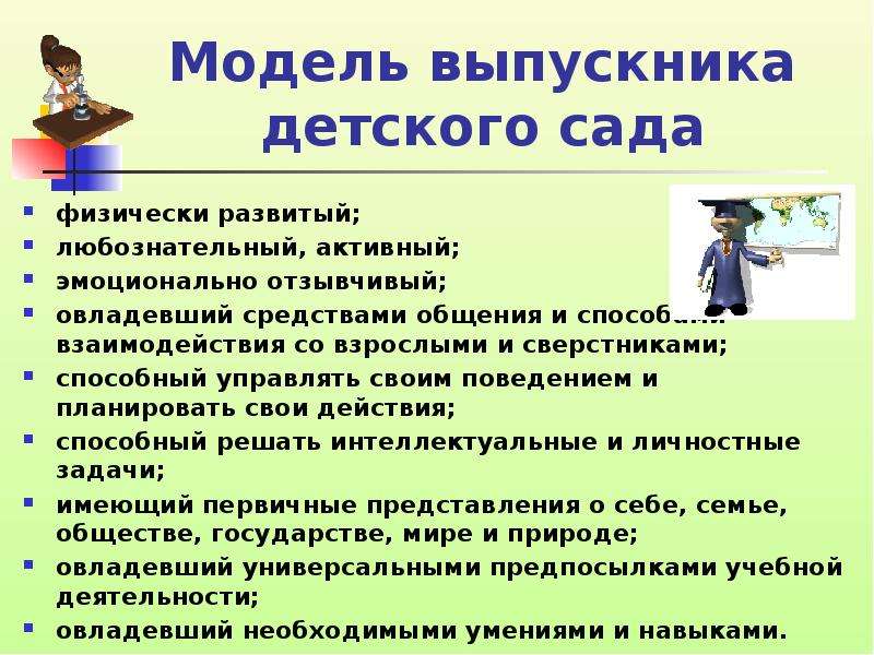 Презентация модель выпускника доу по фгос