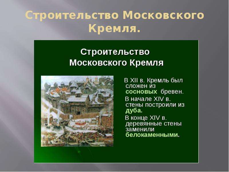 Презентация на тему история московского кремля