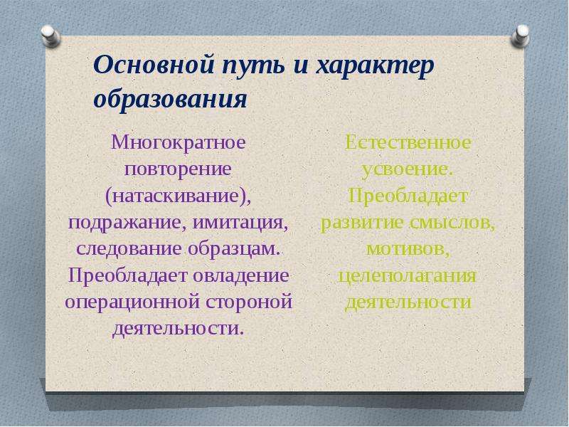 Установка на следование образцу это какая культура