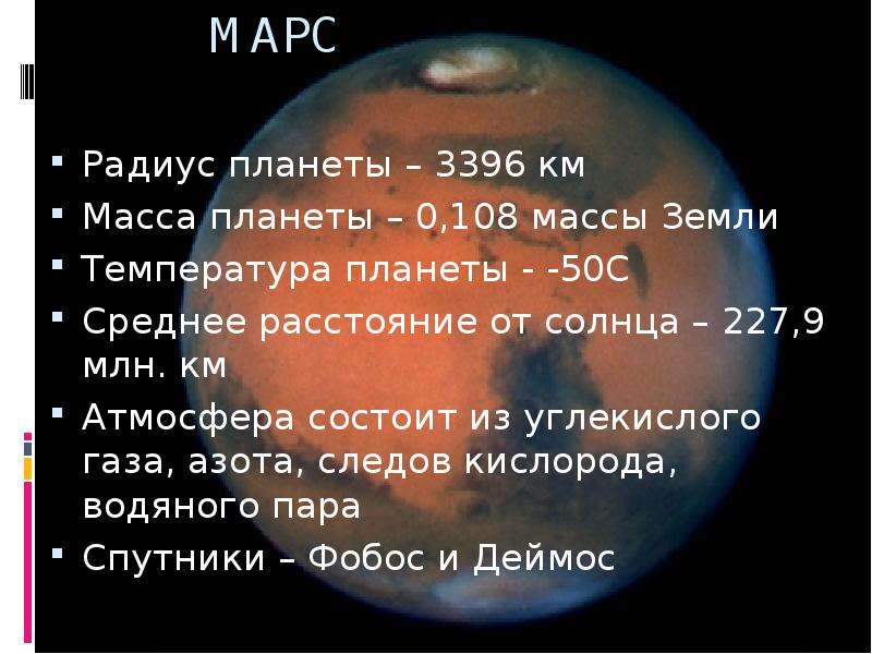 Свойства планеты земли. Характеристика планет Марс. Масса и радиус Марса. Масса Марса. Характеристика Марса.