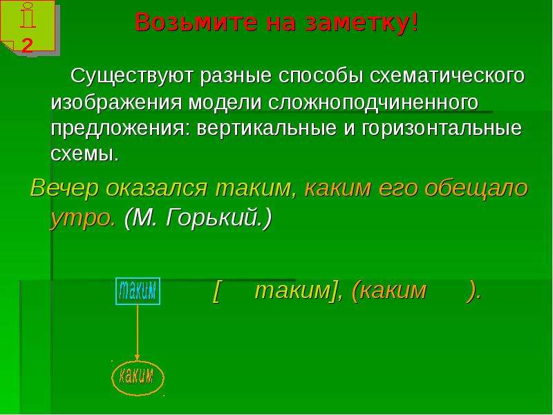 Подчинительное предложение схема