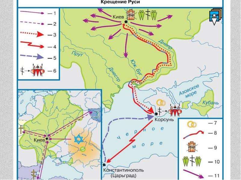 Крещение руси карта руси