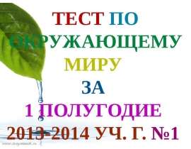 Тест по окружающему миру 4 класс