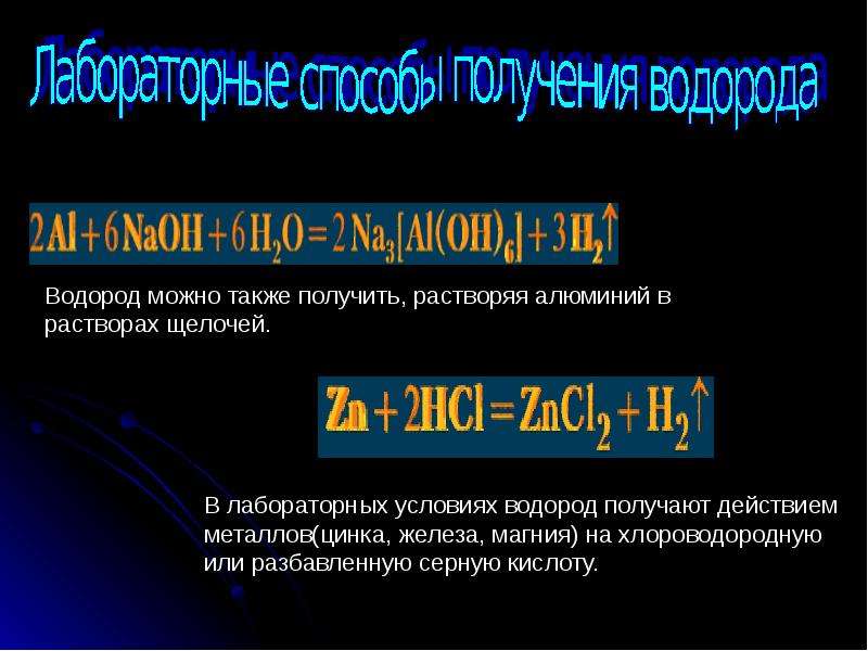 Презентация водород 8 класс