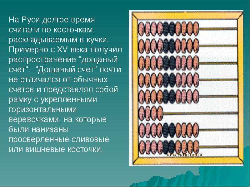 Проект 5 класс история возникновения счета