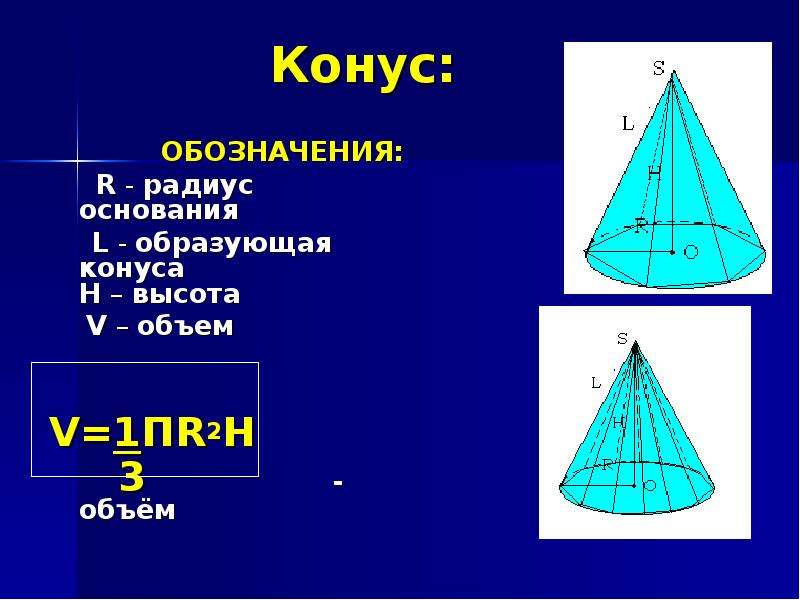 Образующая конуса картинка